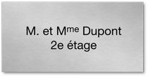Plaque Métalex Alu 8x4 cm