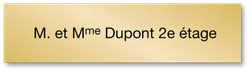 Plaque Laiton 10x2,5 cm