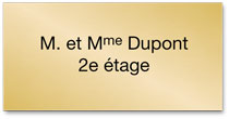 Plaque Laiton 8x4 cm