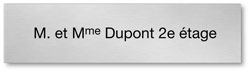 Plaque Métalex Alu 10x2,5 cm