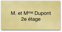 Plaque Métalex Or 8x4 cm